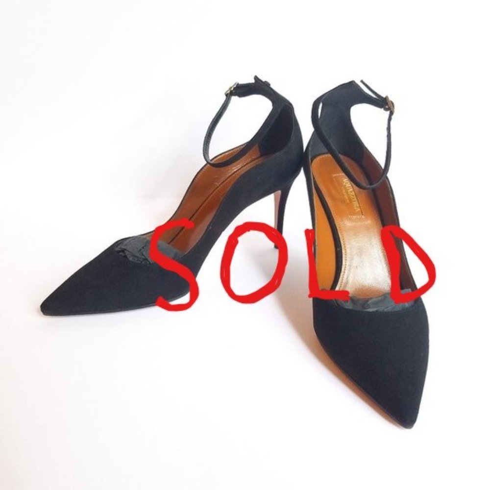 Black Suede Pumps by Aquazzura